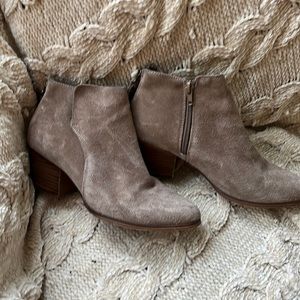 Some Society Suede Booties-River upper cow suede